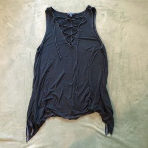 American Eagle Lace-up Front Soft and Sexy Tank